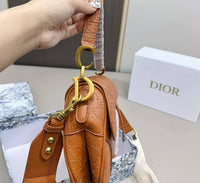 Luxury Dior Saddle Bag – Monogram Canvas with Adjustable Strap (All Colors)