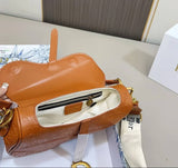 Luxury Dior Saddle Bag – Monogram Canvas with Adjustable Strap (All Colors)