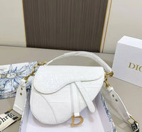 Luxury Dior Saddle Bag – Monogram Canvas with Adjustable Strap (All Colors)