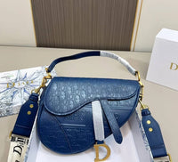 Luxury Dior Saddle Bag – Monogram Canvas with Adjustable Strap (All Colors)