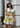 Floral dress with belt and fluffy skirt, in different colors