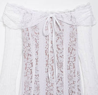 TINKOFF Summer Lemon Light Yellow Girly Low-Cut V-Neck Lace-Up Dress with Puff Sleeves Waist-Waist A-Line Dress