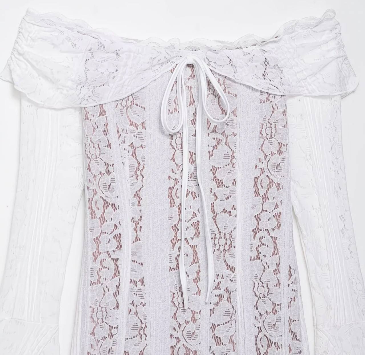 TINKOFF Summer Lemon Light Yellow Girly Low-Cut V-Neck Lace-Up Dress with Puff Sleeves Waist-Waist A-Line Dress