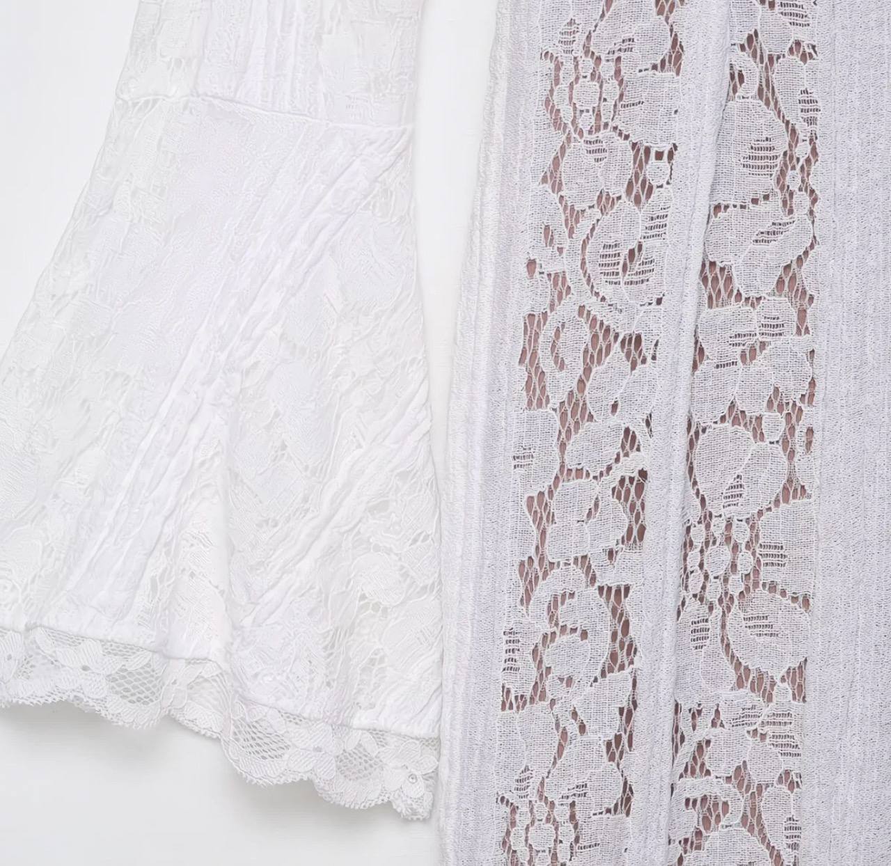 TINKOFF Summer Lemon Light Yellow Girly Low-Cut V-Neck Lace-Up Dress with Puff Sleeves Waist-Waist A-Line Dress