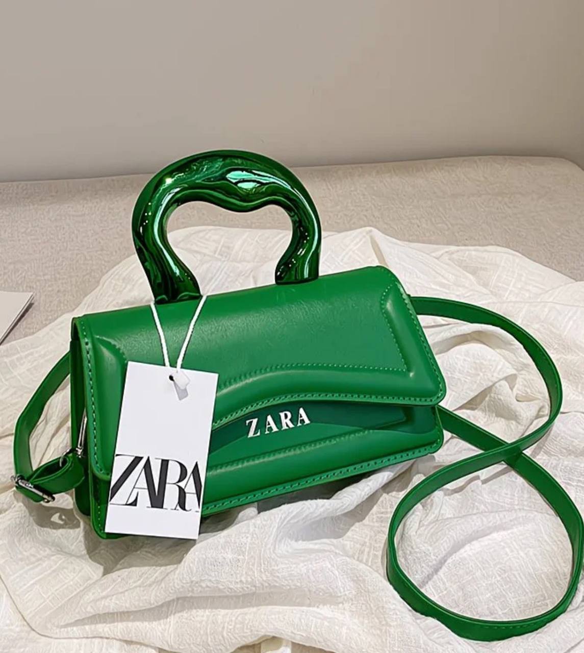 ZARA Structured Mini Handbag with Sculpted Handle – Available in Multiple Colors