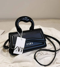 ZARA Structured Mini Handbag with Sculpted Handle – Available in Multiple Colors