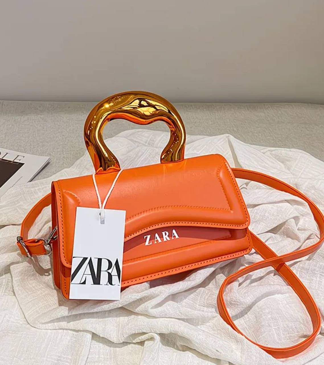 ZARA Structured Mini Handbag with Sculpted Handle – Available in Multiple Colors