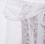 TINKOFF Summer Lemon Light Yellow Girly Low-Cut V-Neck Lace-Up Dress with Puff Sleeves Waist-Waist A-Line Dress